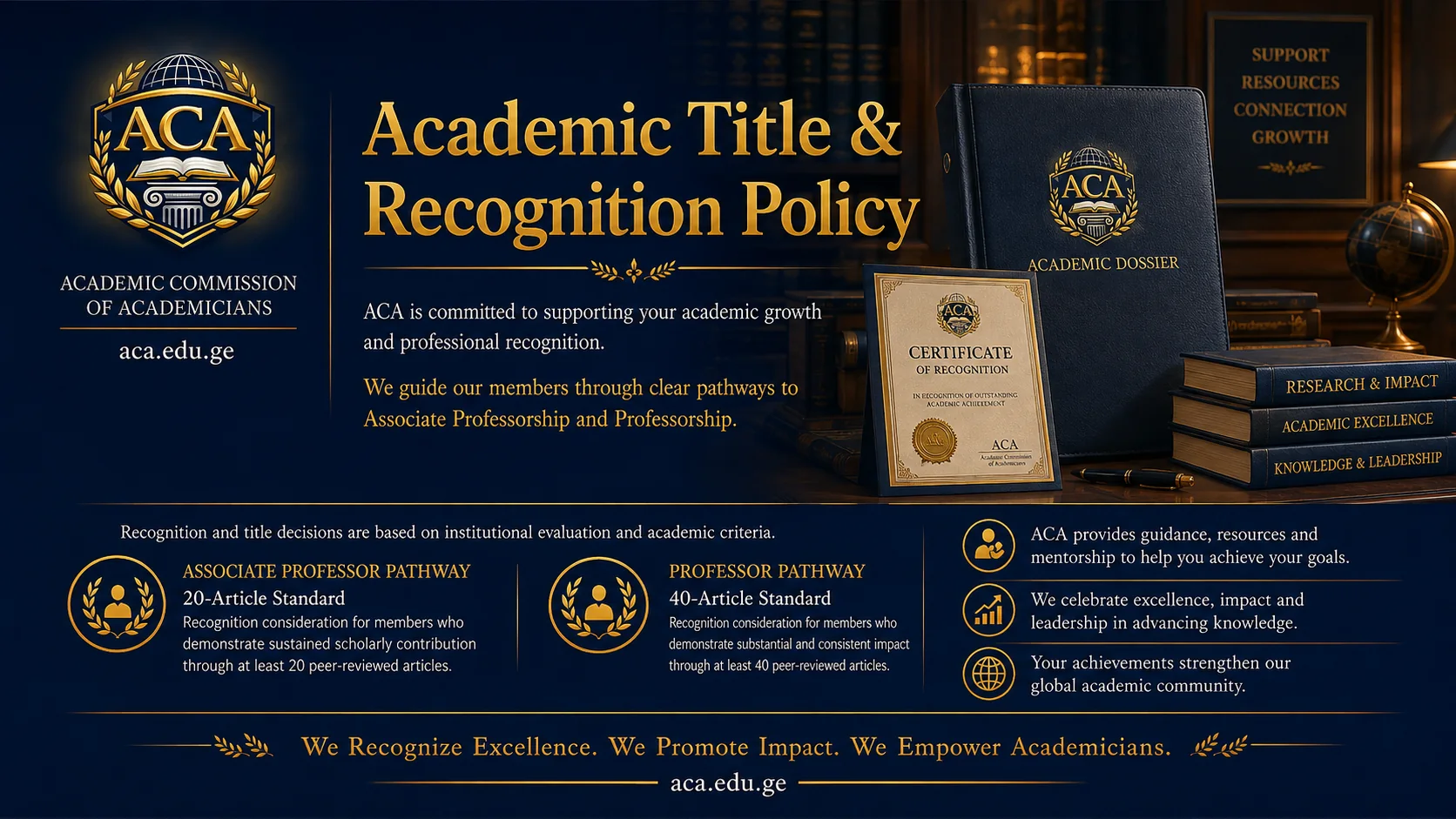 Academic Title & Recognition Policy - Academic Commission of Academicians